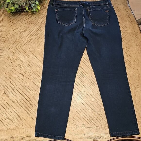 Vera Wang Blue Skinny Ankle Jeans Size 10 - Picture 8 of 10